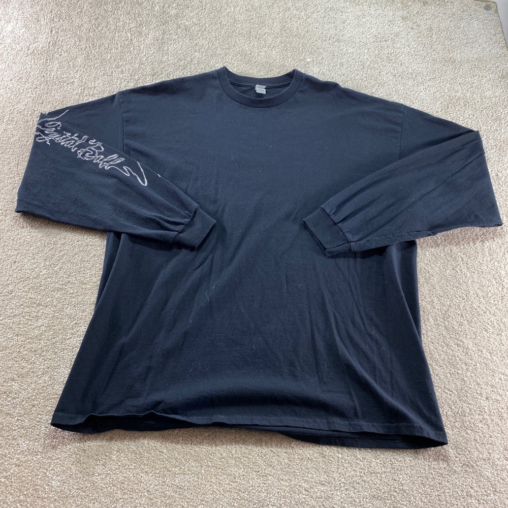 Gildan Shirt Mens 2XL Black Crystal Ball Styx Sleeve Graphic Cotton Long Sleeve